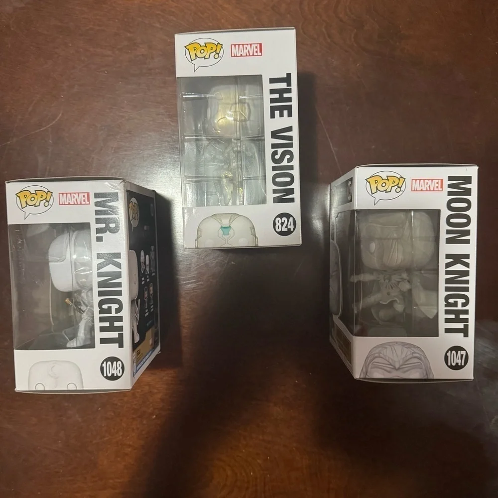 Marvel Moon Knight And The Vision Funko Pop Lot White Costume Funko Lot (ALL 3)